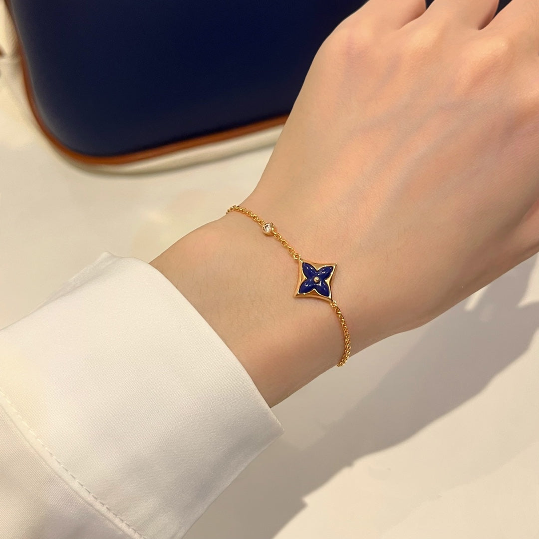 [Resenly Jewelry]カラースター ピンクゴールド ダイヤモンドブレスレット