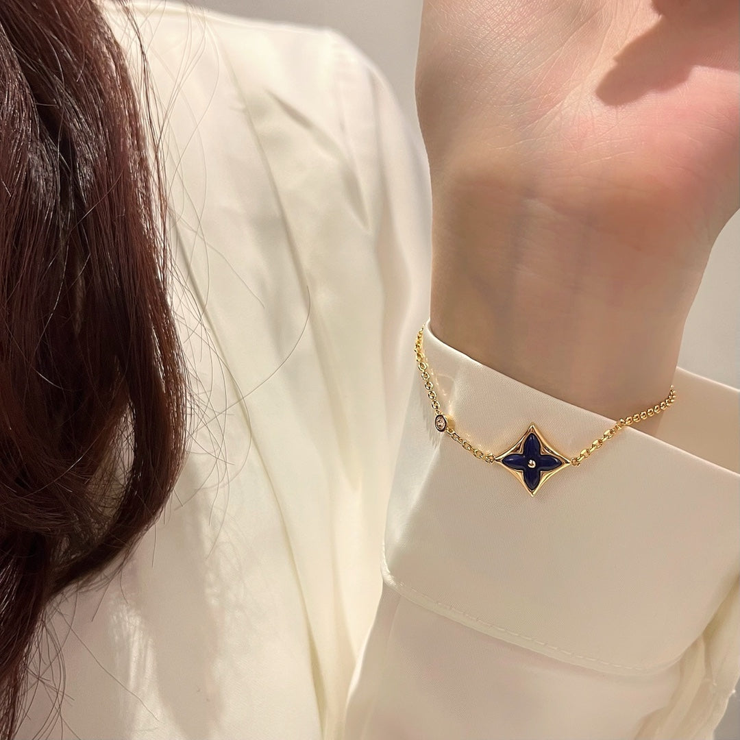 [Resenly Jewelry]カラースター ピンクゴールド ダイヤモンドブレスレット