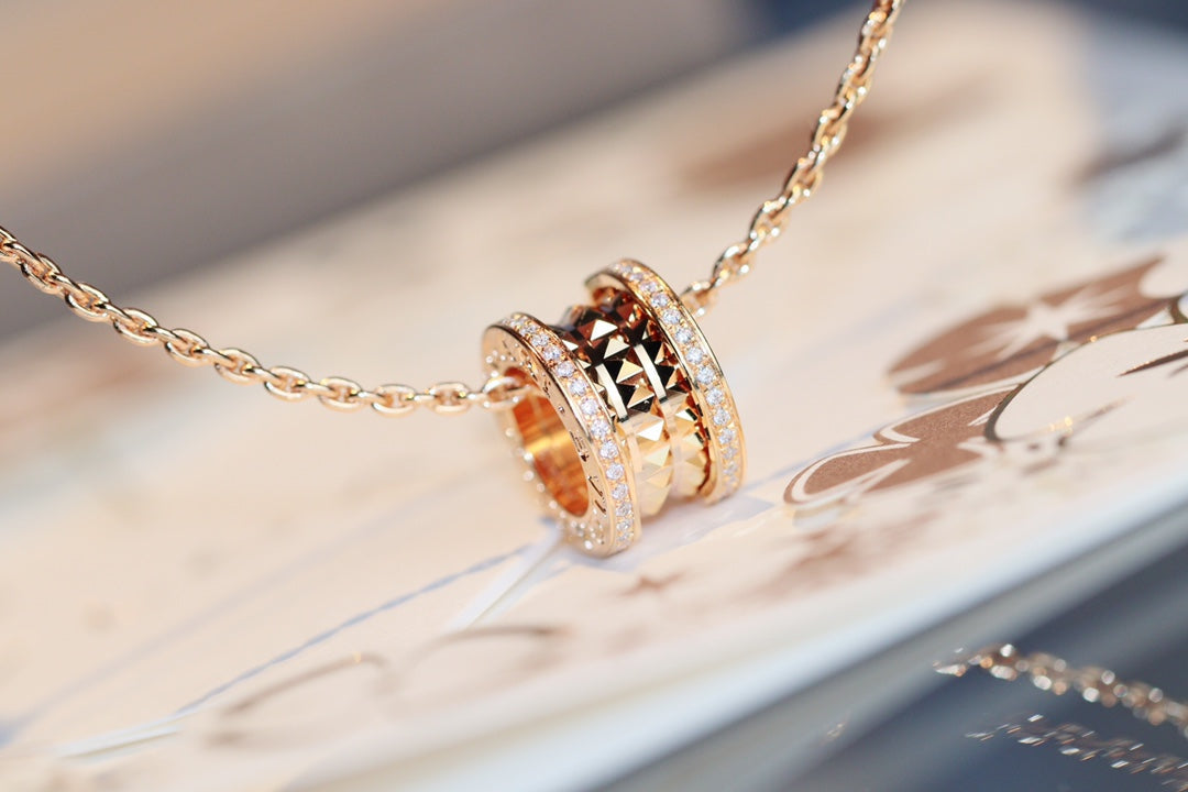 [Resenly Jewelry]ZERO 1 ロック ペンダント ピンクゴールド ネックレス