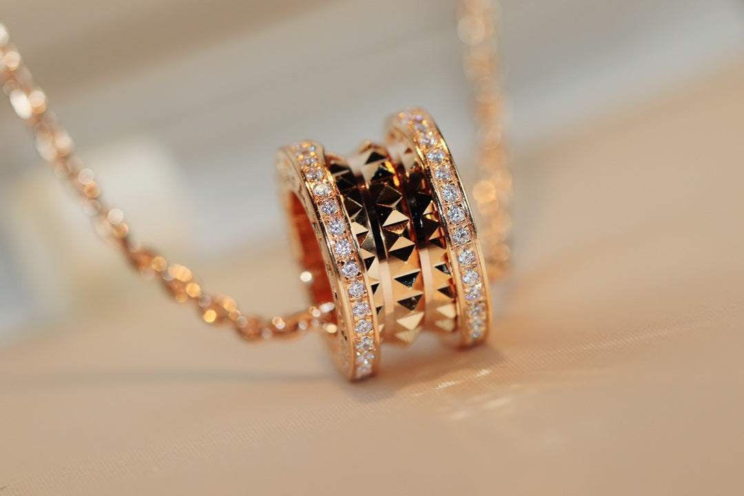 [Resenly Jewelry]ZERO 1 ロック ペンダント ピンクゴールド ネックレス