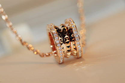 [Resenly Jewelry]ZERO 1 ロック ペンダント ピンクゴールド ネックレス