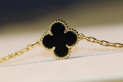 [Resenly Jewelry]クローバー 20モチーフ オニキス ローズゴールド