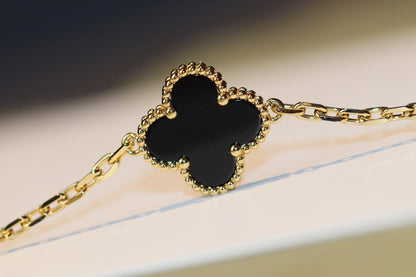 [Resenly Jewelry]クローバー 20モチーフ オニキス ローズゴールド