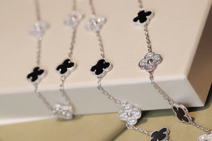[Resenly Jewelry]クローバー 20モチーフ オニキス ダイヤモンド シルバー