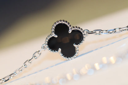 [Resenly Jewelry]クローバー 20モチーフ オニキス ダイヤモンド シルバー