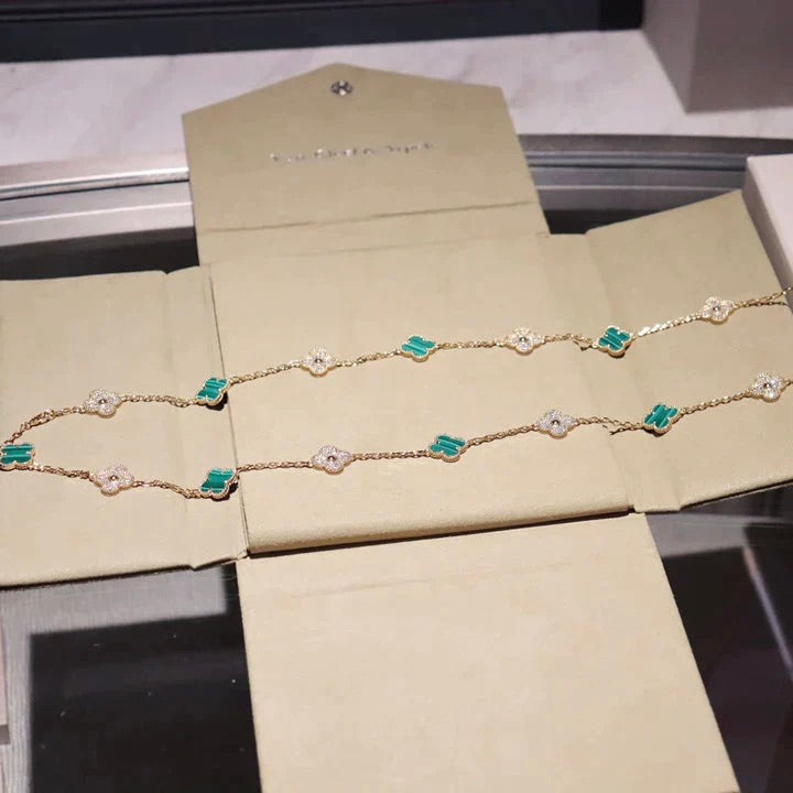 {
  "Resenly Jewelry": "Resenly Jewelry",
  "CLOVER 20 MOTIFS MALACHITE DIAMOND NECKLACE": "クローバー 20モチーフ マラカイト ダイヤモンド ネックレス"
}