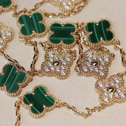 {
  "Resenly Jewelry": "Resenly Jewelry",
  "CLOVER 20 MOTIFS MALACHITE DIAMOND NECKLACE": "クローバー 20モチーフ マラカイト ダイヤモンド ネックレス"
}