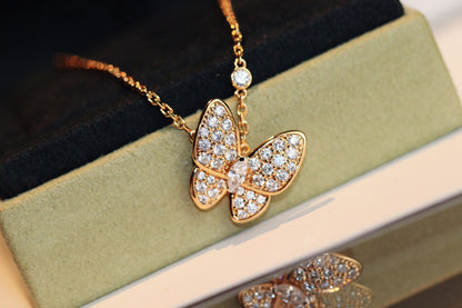 [Resenly Jewelry]バタフライ ダイヤモンド ネックレス