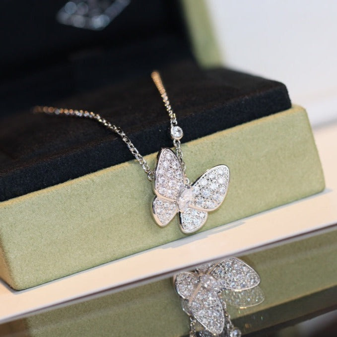 [Resenly Jewelry]バタフライ ダイヤモンド ネックレス