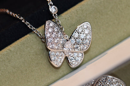 [Resenly Jewelry]バタフライ ダイヤモンド ネックレス