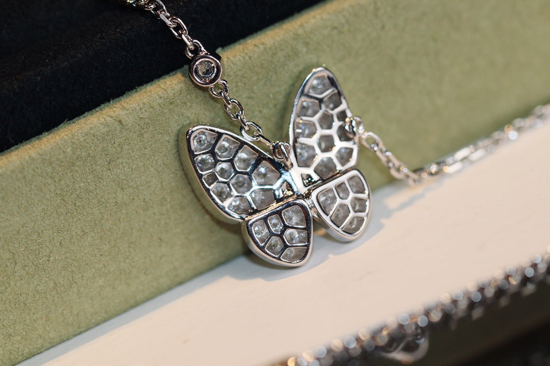 [Resenly Jewelry]バタフライ ダイヤモンド ネックレス