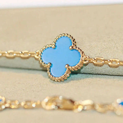 [Resenly Jewelry] クローバー 20モチーフ ターコイズ ゴールド