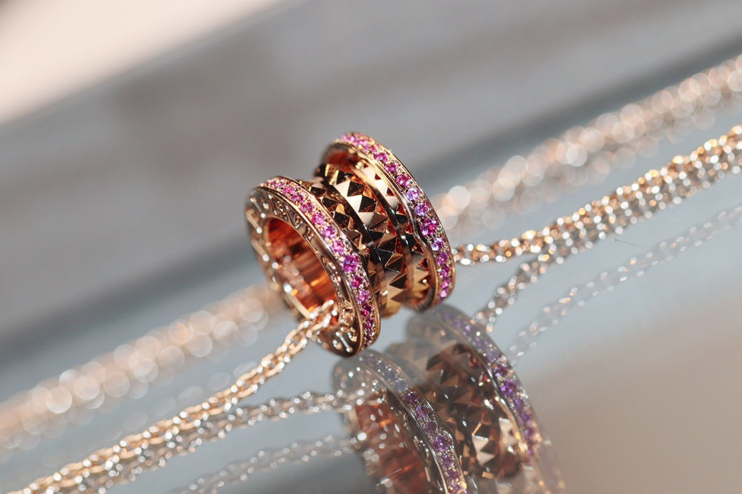[Resenly Jewelry]ZERO 1 ロック ピンクゴールド ピンクダイヤモンド ネックレス