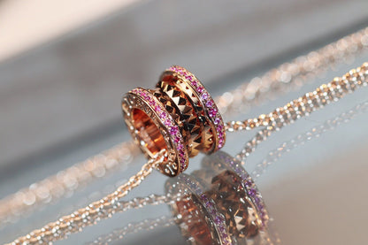 [Resenly Jewelry]ZERO 1 ロック ピンクゴールド ピンクダイヤモンド ネックレス