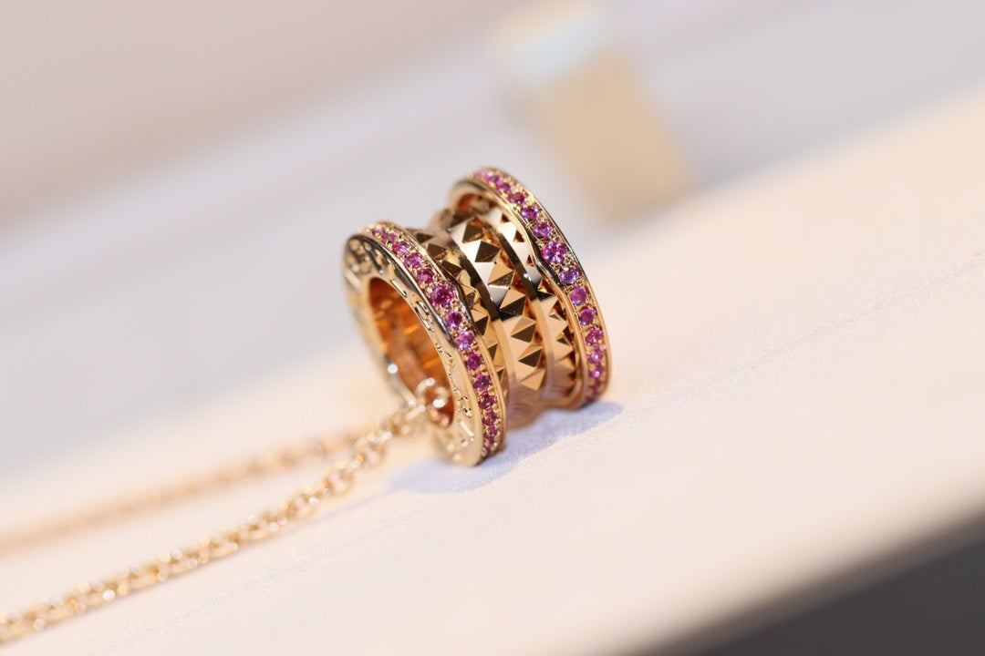[Resenly Jewelry]ZERO 1 ロック ピンクゴールド ピンクダイヤモンド ネックレス