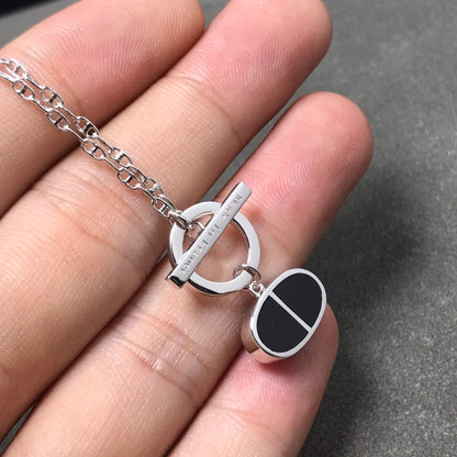 [Resenly Jewelry]CHAINE VERSO BLACK CERAMIC  NECKLACE