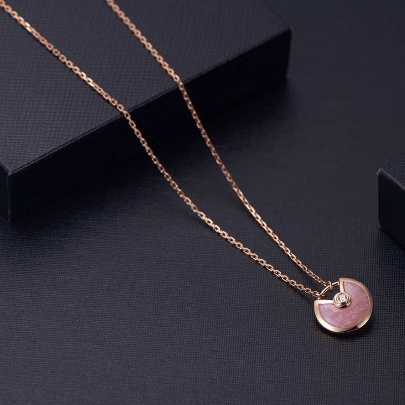 [Resenly Jewelry]AMULETTE ROSE GOLD PINK MOP NECKLACE