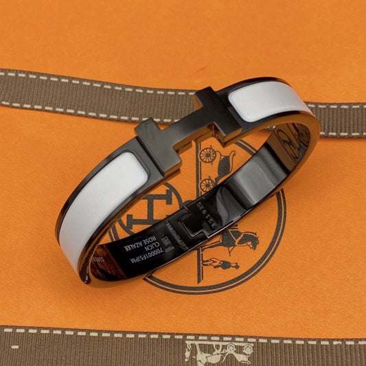 [Resenly Jewelry]H BRACELET 12MM BLACK WHITE CERAMIC