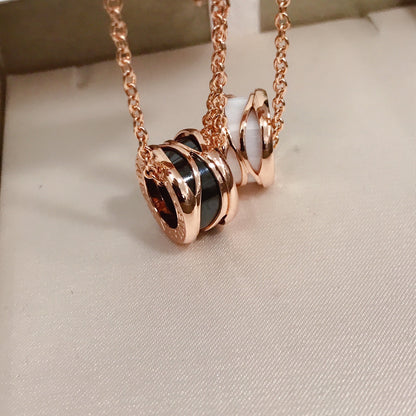 [Resenly Jewelry]ZERO 1 FOUR BAND PINK GOLD CERAMIC