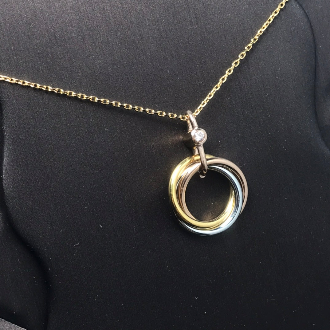 [Resenly Jewelry]TRINITY  NECKLACE 1 DIAMOND