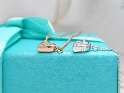 [Resenly Jewelry] ハート3ダイヤモンド ペンダントネックレス