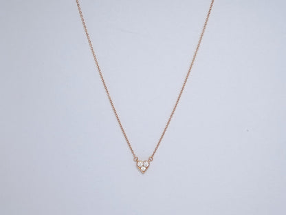 [Resenly Jewelry] ハート3ダイヤモンド ペンダントネックレス