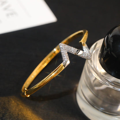 [Resenly Jewelry]VOLTE アップサイドダウン ゴールド ダイヤモンド ブレスレット