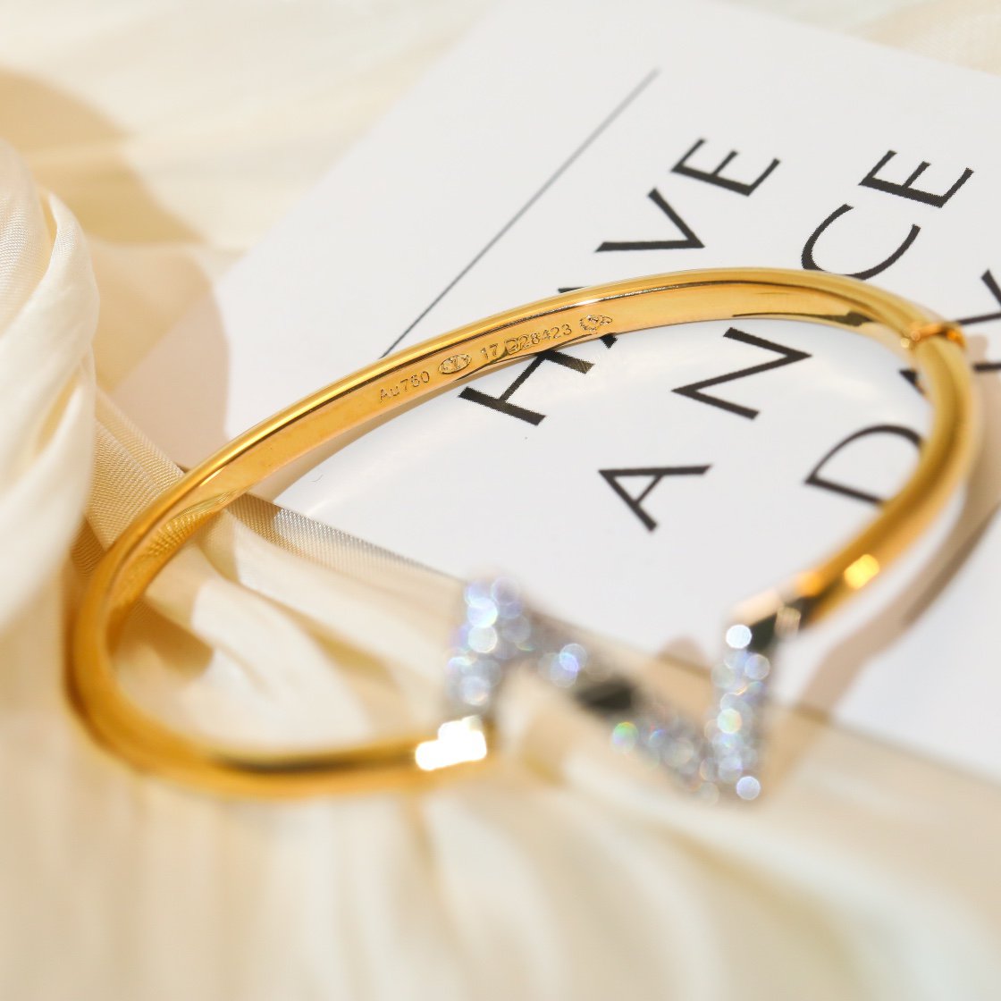 [Resenly Jewelry]VOLTE アップサイドダウン ゴールド ダイヤモンド ブレスレット