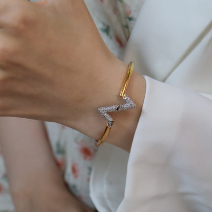 [Resenly Jewelry]VOLTE アップサイドダウン ゴールド ダイヤモンド ブレスレット