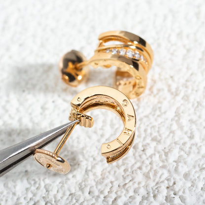[Resenly Jewelry]ZERO 1 PINK GOLD DIAMONDS EARRINGS