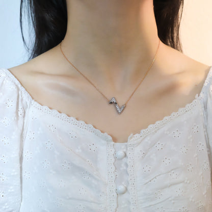 [Resenly Jewelry]VOLT SILVER DIAMOND PEDANT NECKLACE