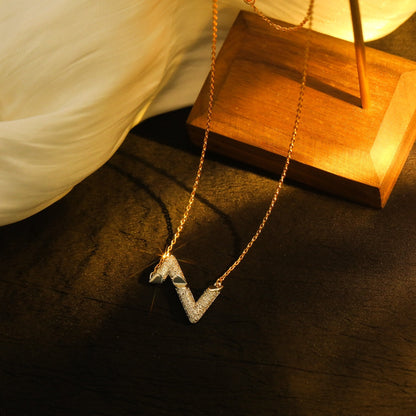 [Resenly Jewelry]VOLT SILVER DIAMOND PEDANT NECKLACE