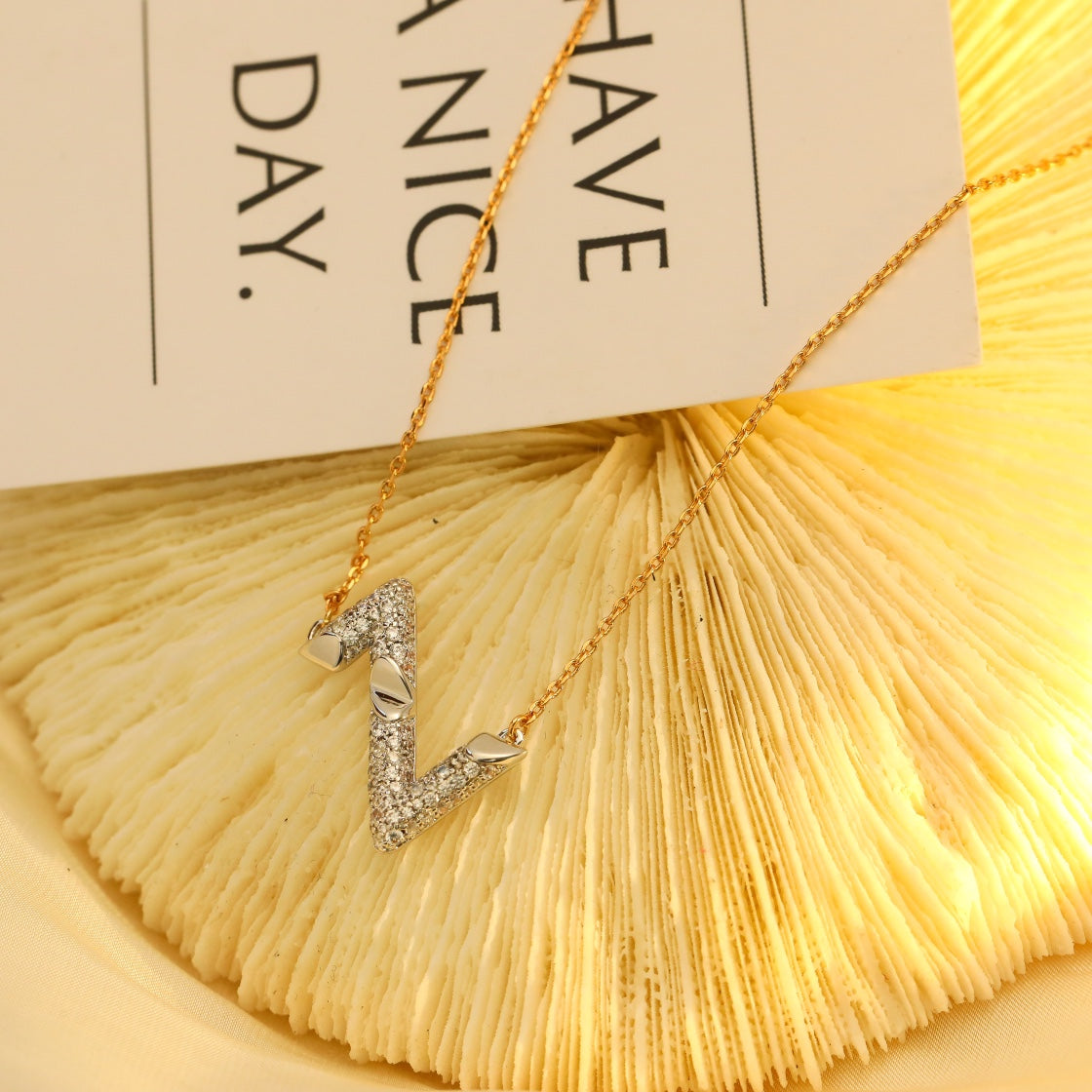 [Resenly Jewelry]VOLT SILVER DIAMOND PEDANT NECKLACE