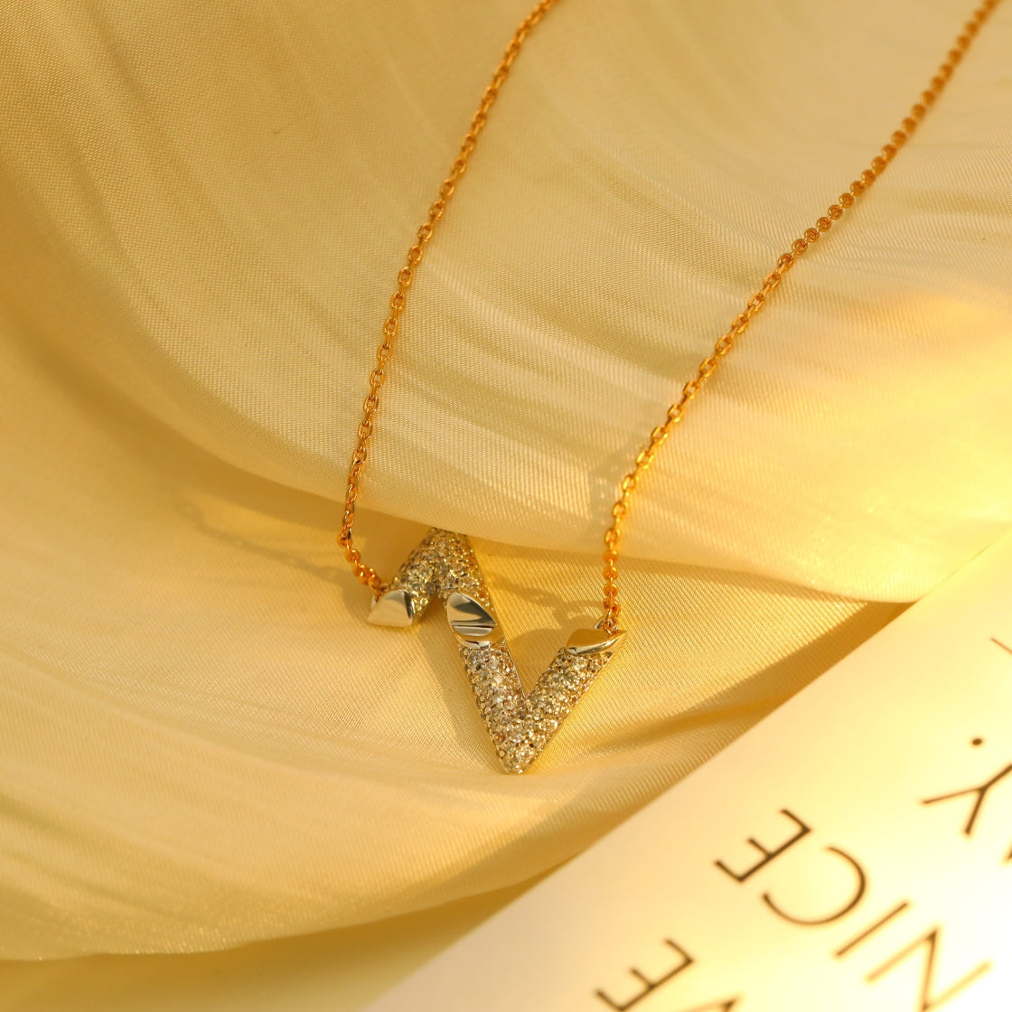 [Resenly Jewelry]VOLT SILVER DIAMOND PEDANT NECKLACE
