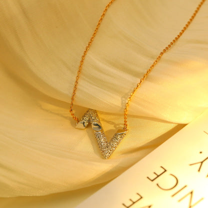 [Resenly Jewelry]VOLT SILVER DIAMOND PEDANT NECKLACE