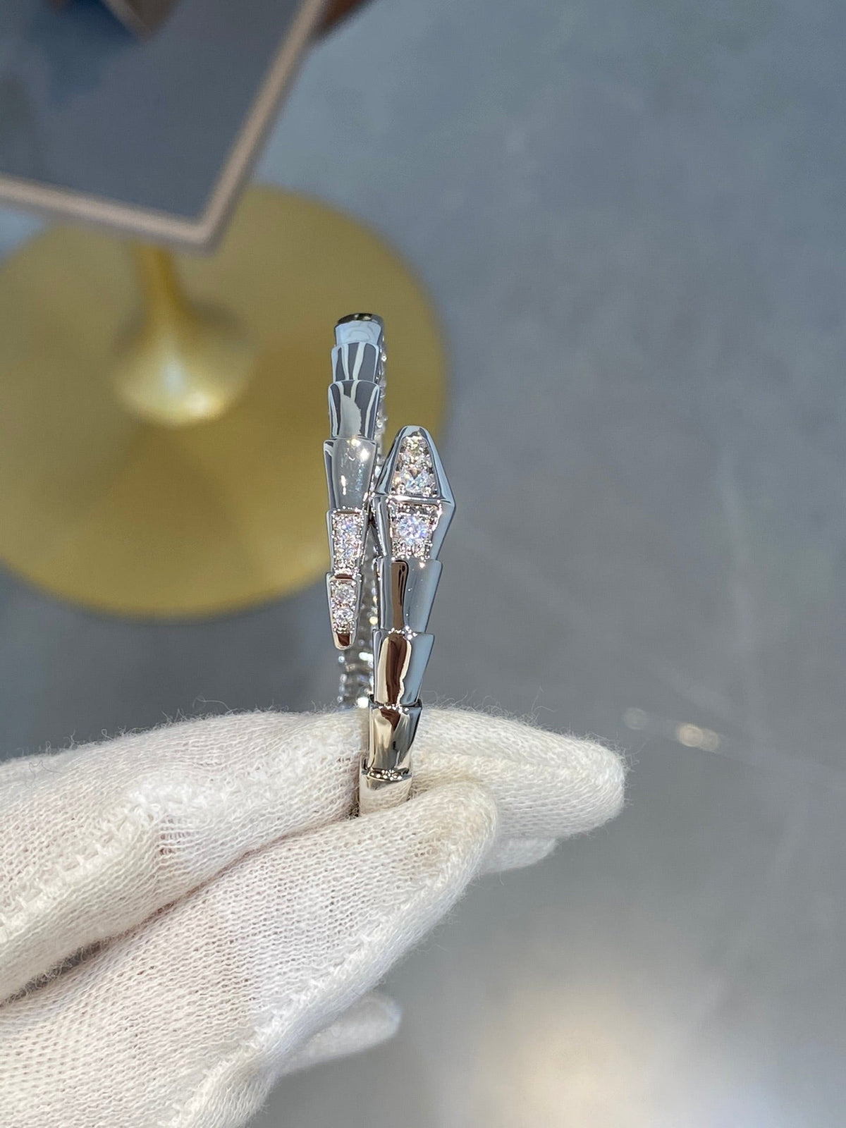 [Resenly Jewelry]SERPENTI BRACELET DIAMONDS SILVER