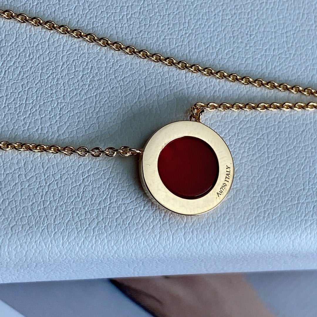 [Resenly Jewelry]T ダイヤモンド サークル ペンダント ネックレス