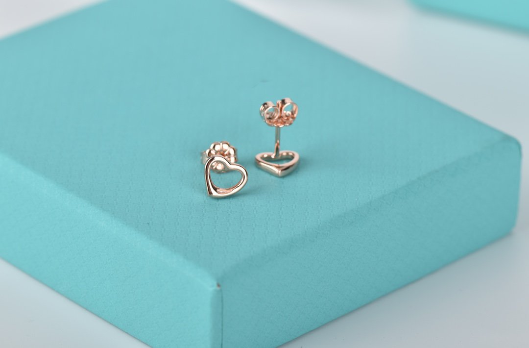 [Resenly Jewelry]OPEN HEART STUD EARRINGS