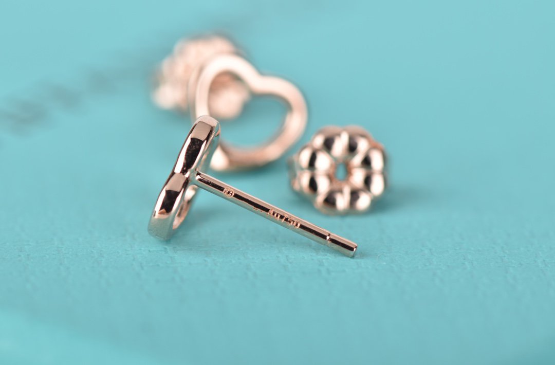 [Resenly Jewelry]OPEN HEART STUD EARRINGS