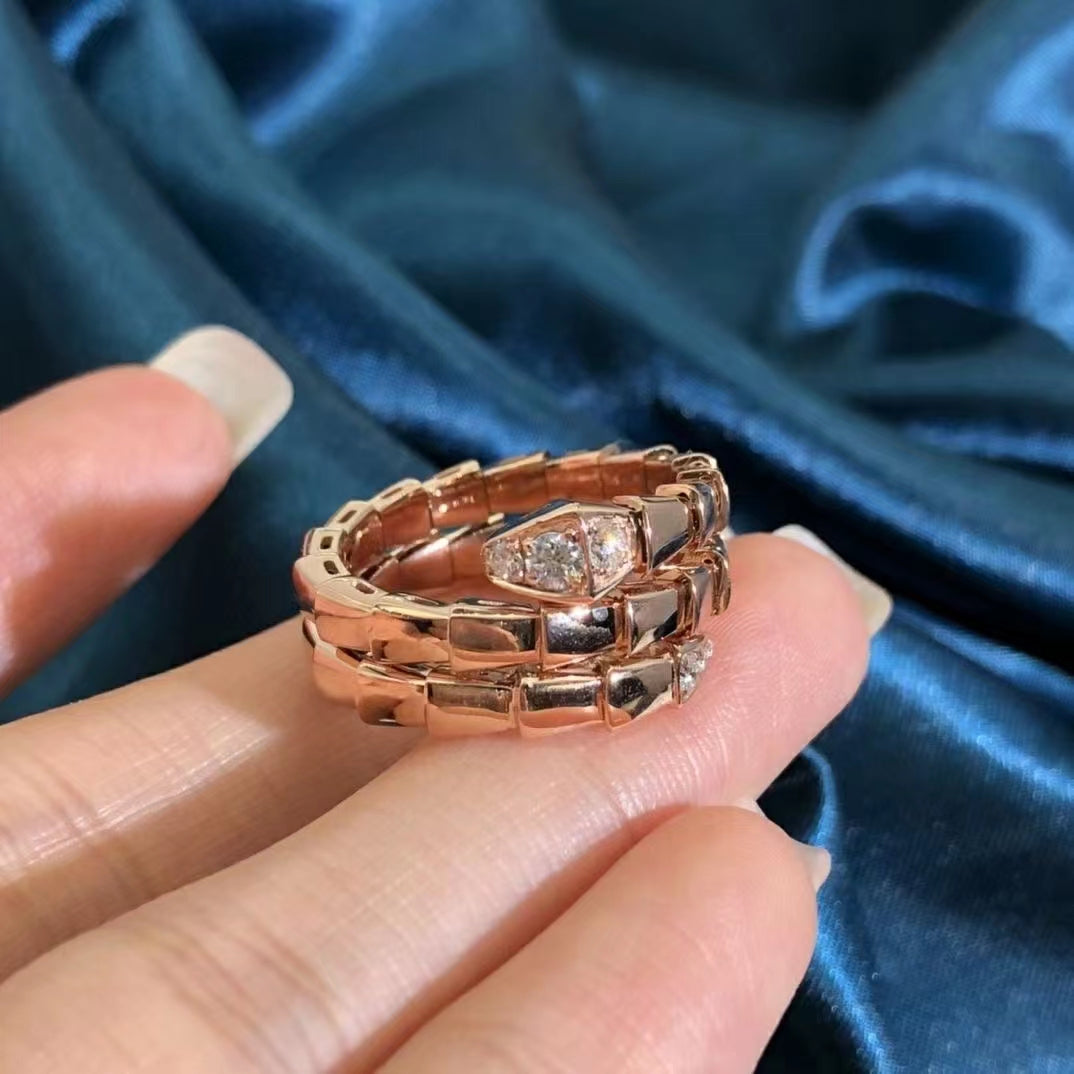 [Resenly Jewelry]SERPENTS DOUBLE ROW DIAMOND RING