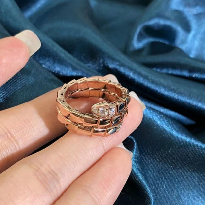 [Resenly Jewelry]SERPENTS DOUBLE ROW DIAMOND RING