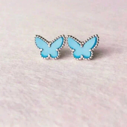 [Resenly Jewelry]BUTTERFLY TURQUOISE EARRINGS SILVER