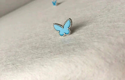 [Resenly Jewelry]BUTTERFLY TURQUOISE EARRINGS SILVER
