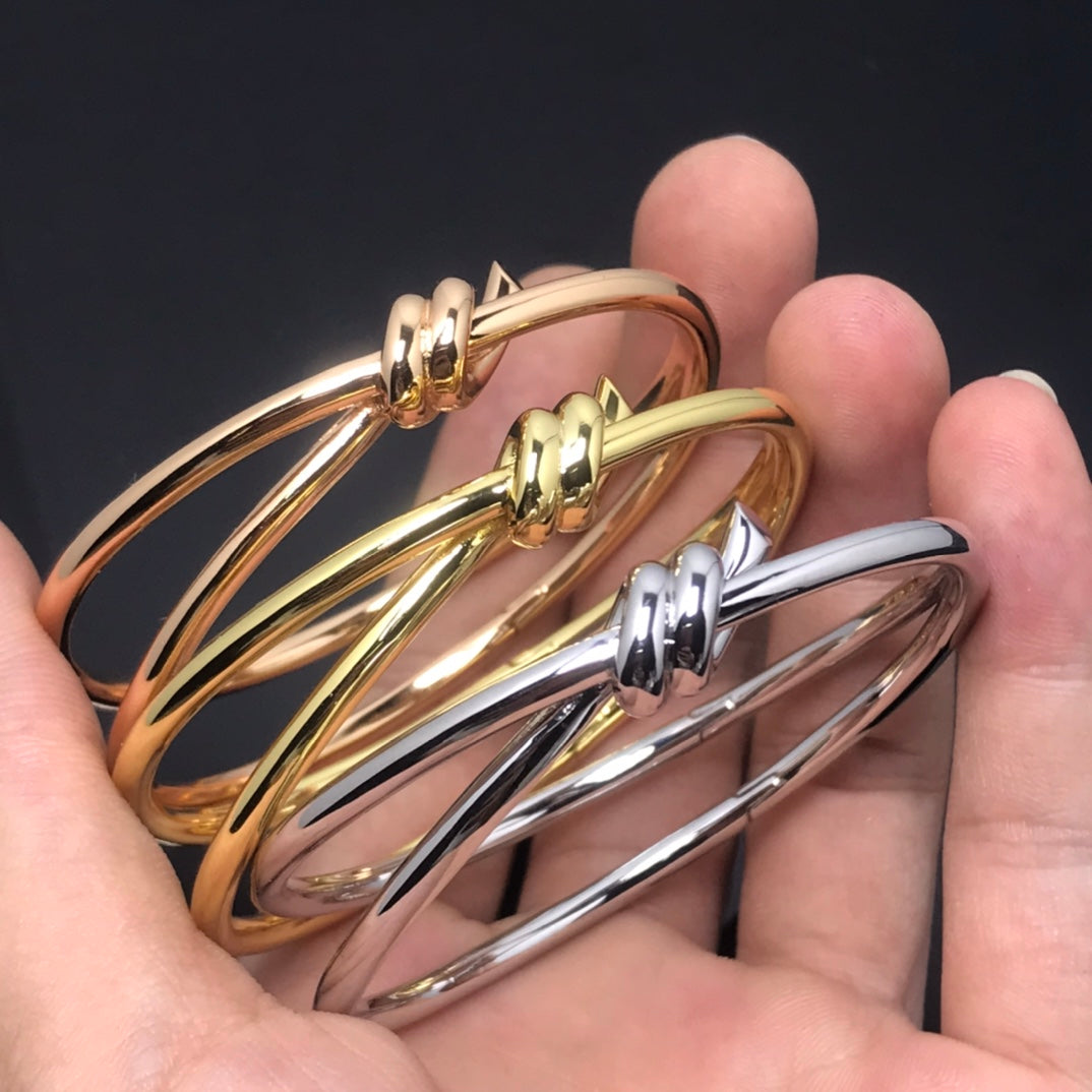 [Resenly Jewelry]KNOT DOUBLE ROWS BRACELET