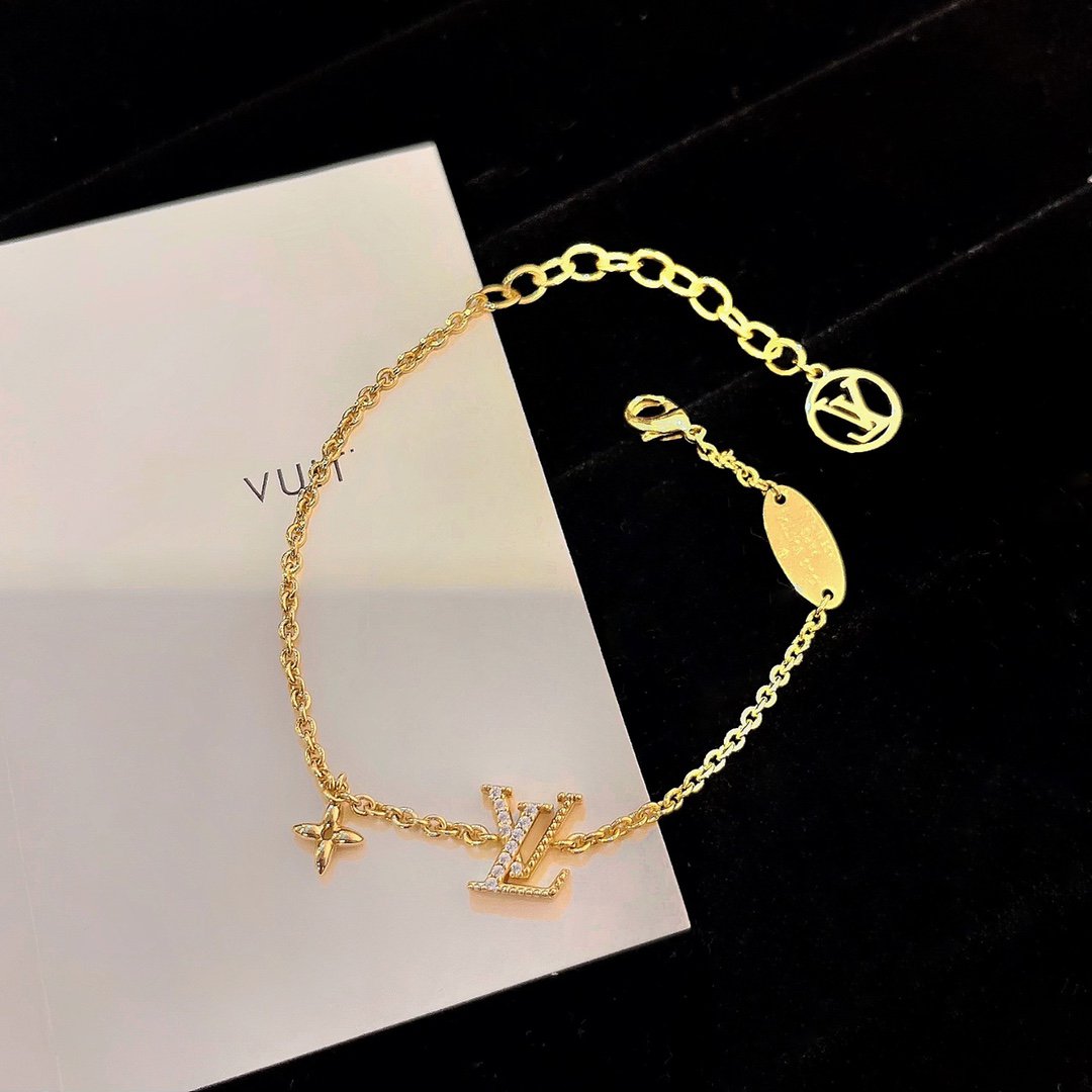 [Resenly Jewelry] ロゴスターモチーフ ゴールドブレスレット