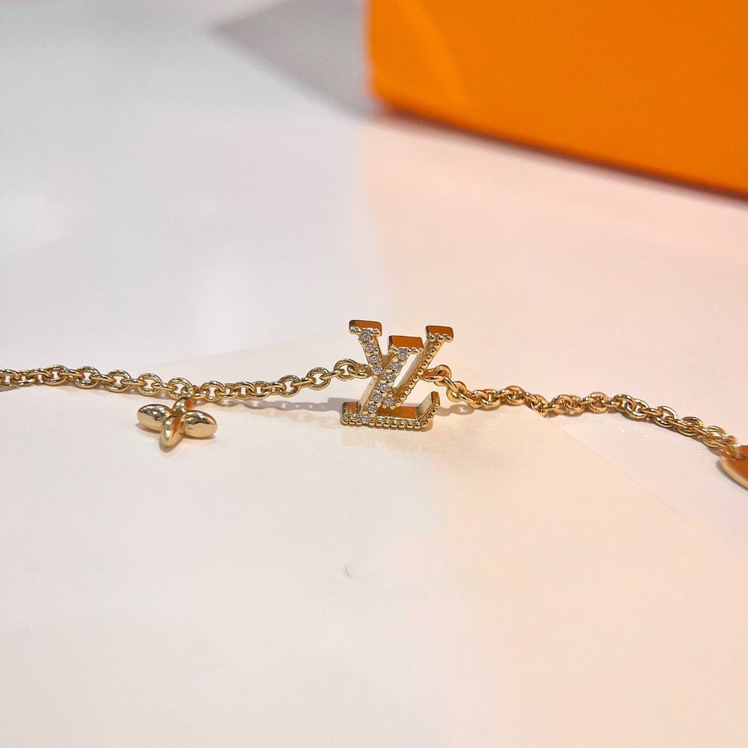 [Resenly Jewelry] ロゴスターモチーフ ゴールドブレスレット