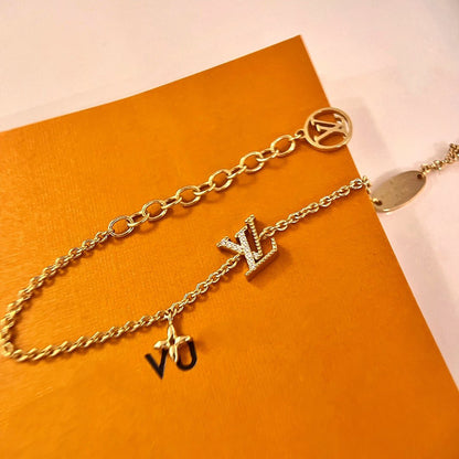 [Resenly Jewelry] ロゴスターモチーフ ゴールドブレスレット