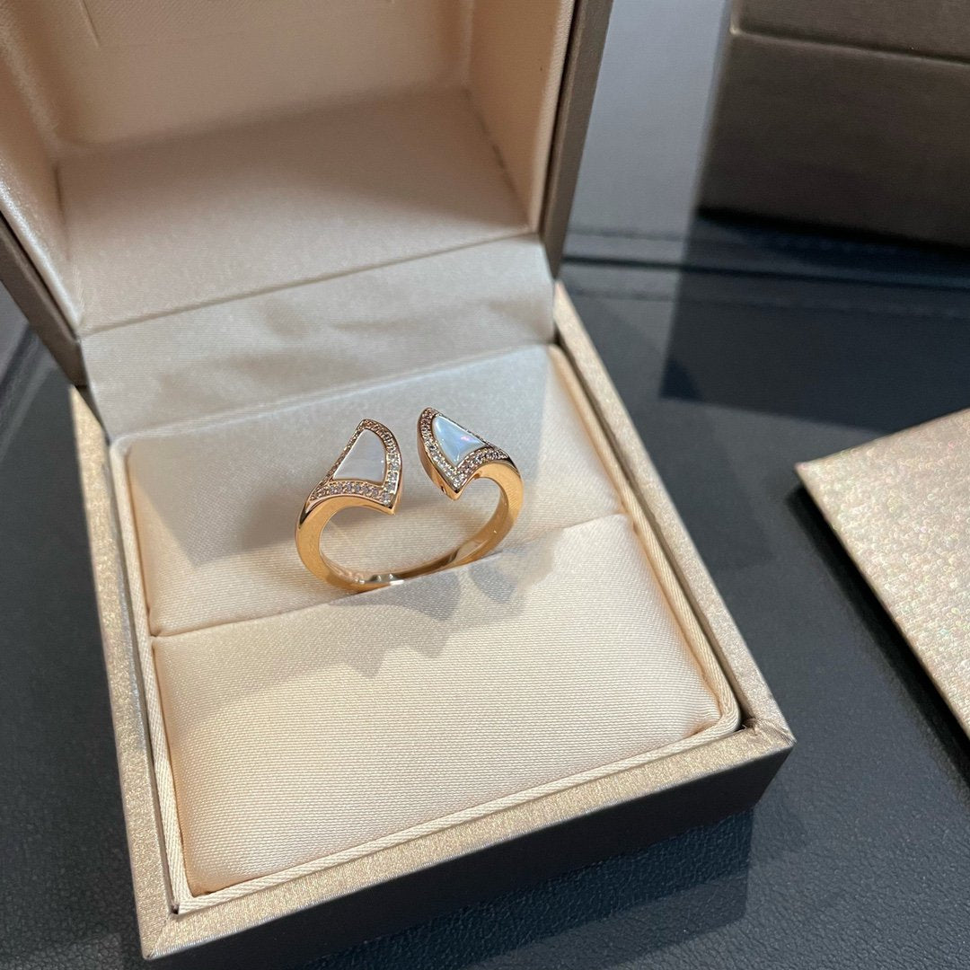 [Resenly Jewelry] ドリーム MOP ダイヤモンド オープンリング