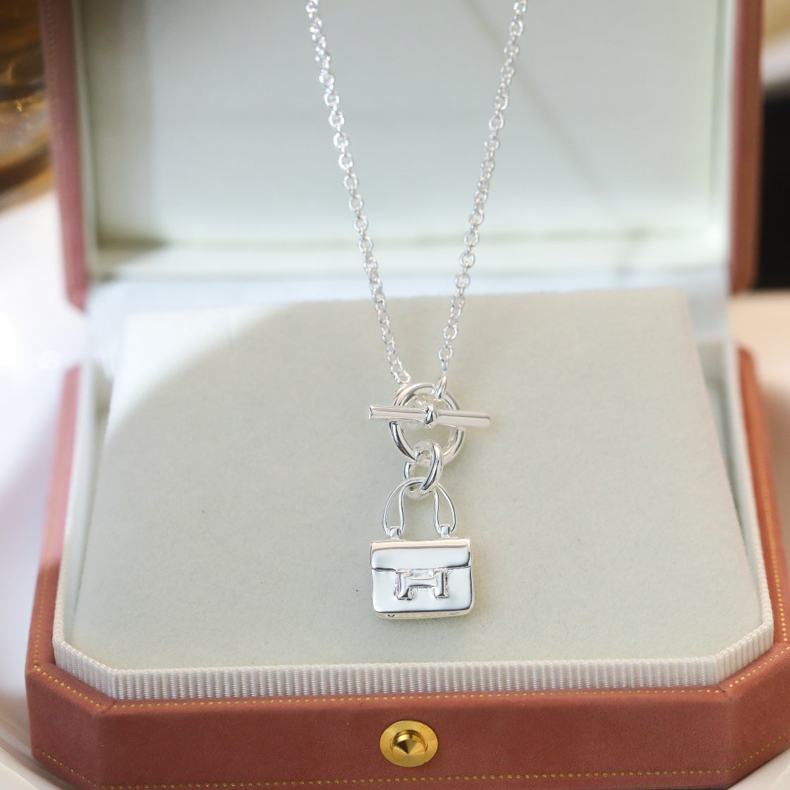 [Resenly Jewelry]POP H PEDANT SILVER NECKLACE