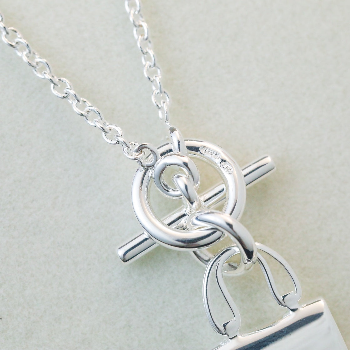 [Resenly Jewelry]POP H PEDANT SILVER NECKLACE
